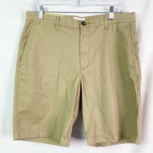 Goodfellow Tan Khaki Flat Front Linden Shorts 32 NEW NWT